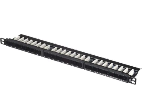 Патч-панель UTP, 19", 24 порта RJ45, cat.5е, 0,5U, Dual Type, NETKO Expert CKC