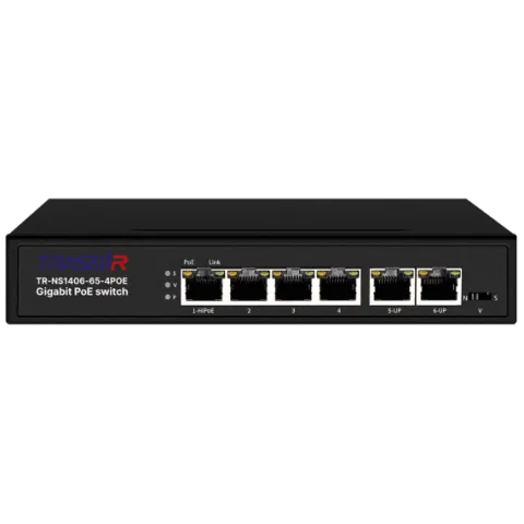 TR-NS1406-65-4POE Неуправляемый коммутатор TRASSIR