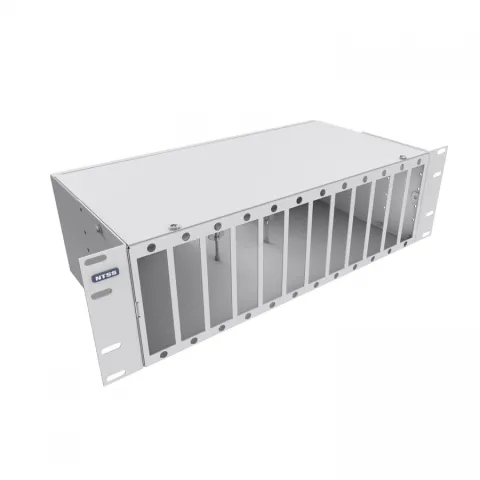 Кросс NTSS оптический 19'' укомплектованный 3U, 64 порта LC/UPC duplex, 50/125 мкм (планки, сплайс-кассета 4шт, пигтейлы, КДЗС, адаптеры) серый RAL 7035