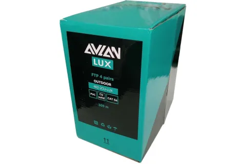 Кабель FTP 4PR 24AWG CAT5e Avlan LUX, наружный, 305 м