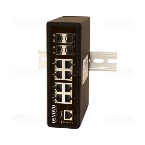 SW-70804/IL Промышленный коммутатор Gigabit Ethernet на 12 портов OSNOVO