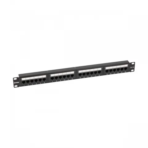 Патч-панель NTSS 24 UTP порта RJ45, cat.5е, 1U, Dual IDC, без органайзера